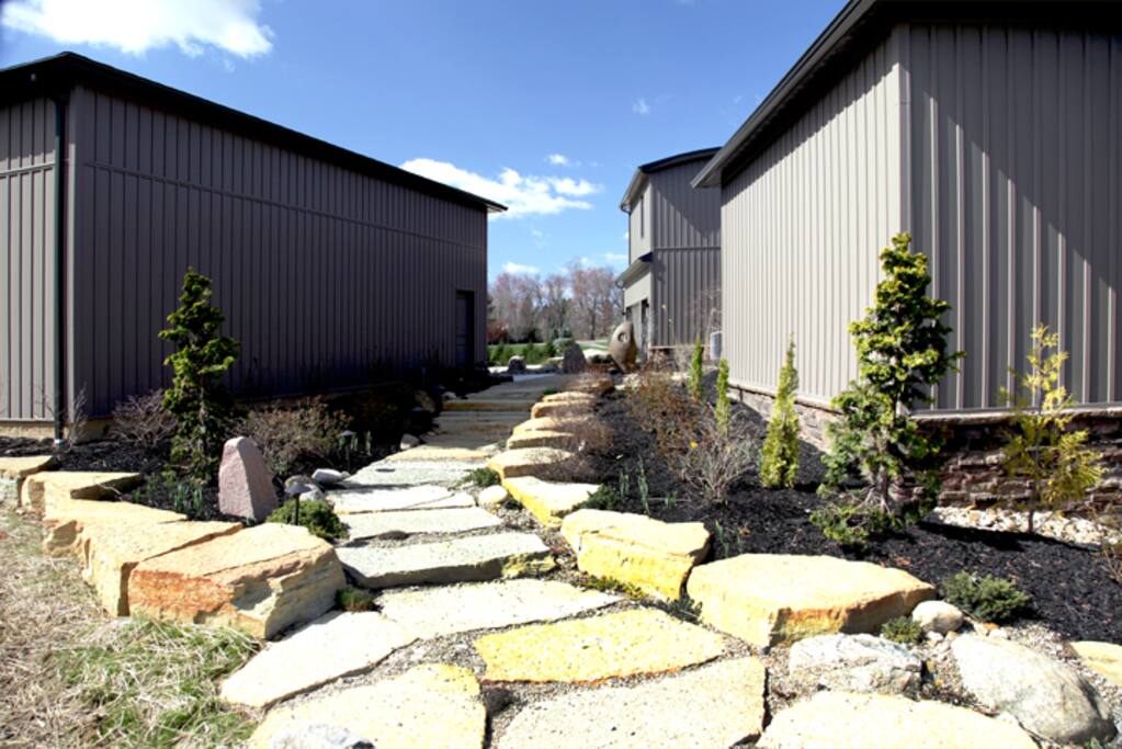 Walk way down to the lower level