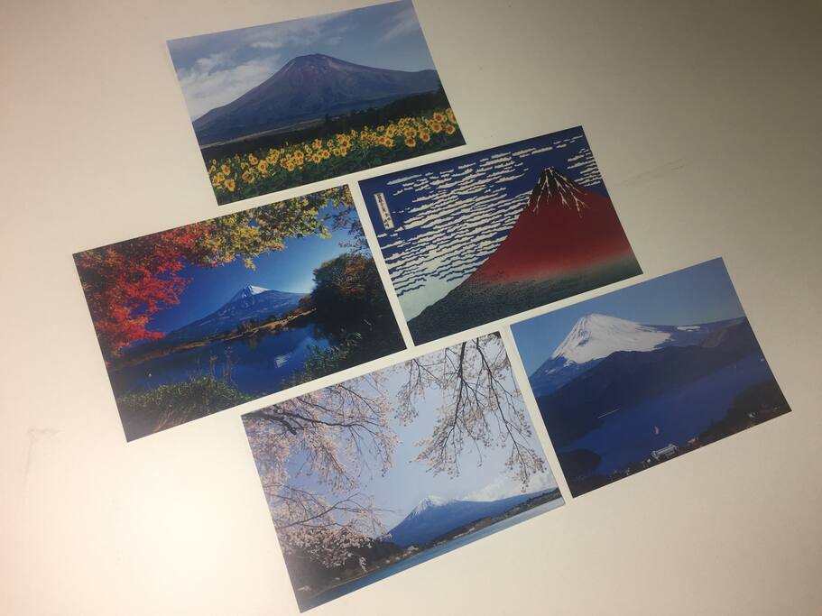 We have a little present for you! Postcards of Mt. Fuji