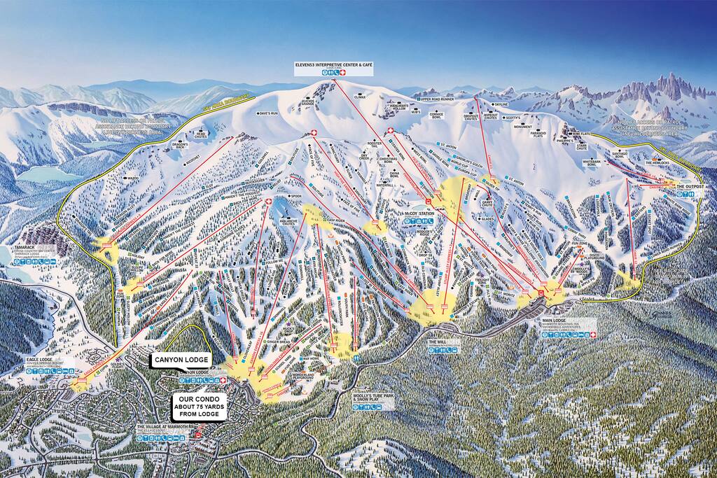 Canyon Lodge is just about 75 yards from our front door!