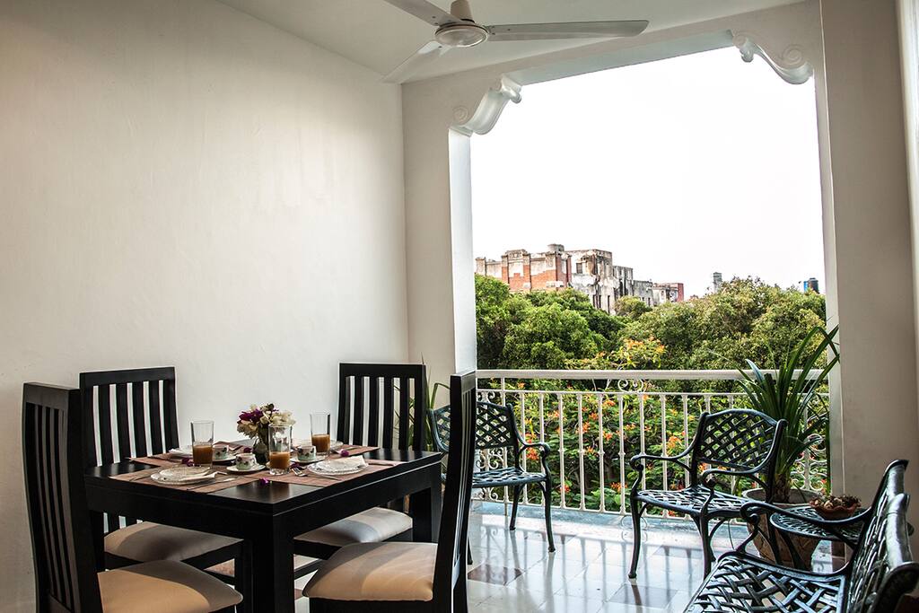 Terraza con Ventilador de techo