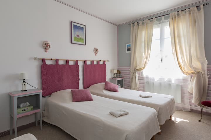 chambre lauriers roses