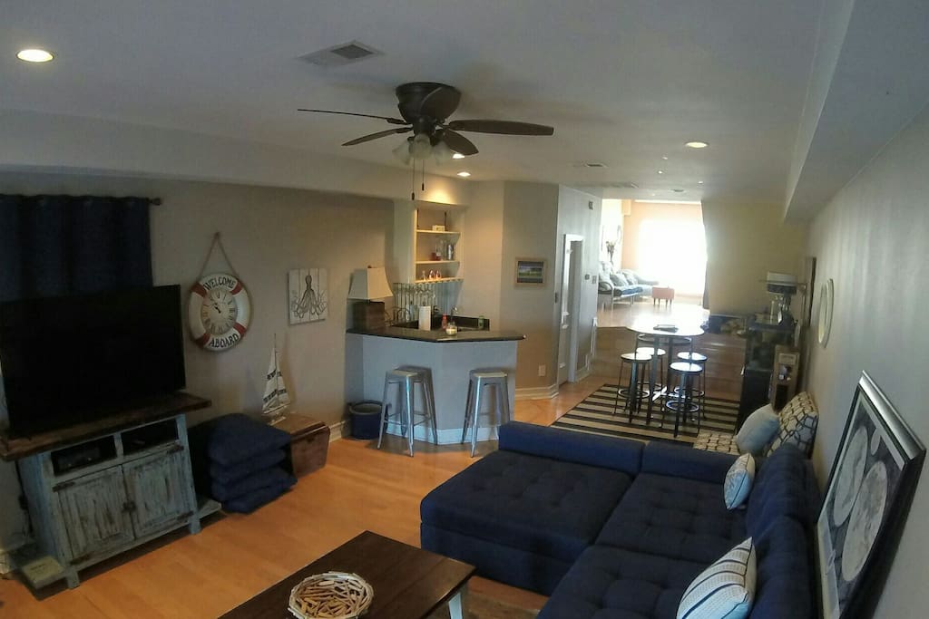 That couch is 144in long. Ive had 6 people sleep on it