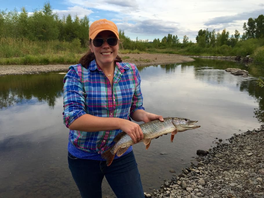 Fishing success near the cabin!