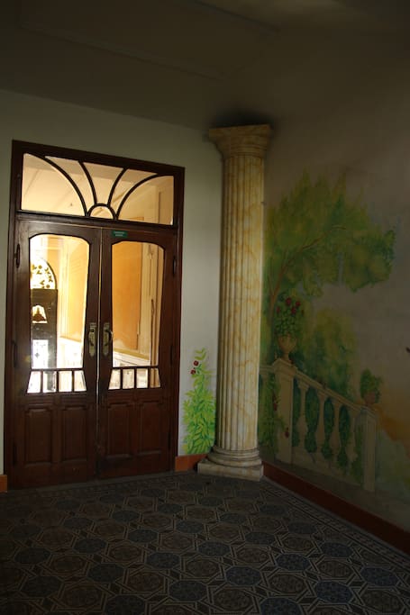 Entrance to building (picture inside the house)