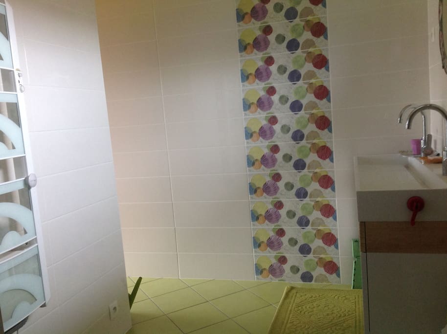 salle d'eau privée: douche et toilette sèche