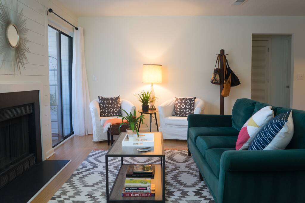 Warm, clean and inviting living space for guests to enjoy.