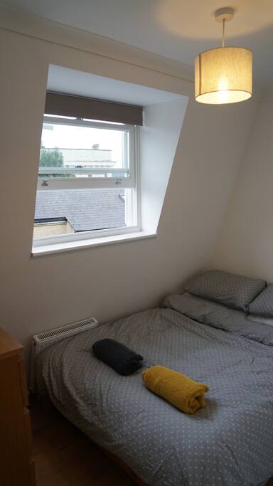 Your bedroom with double bed & dresser drawer