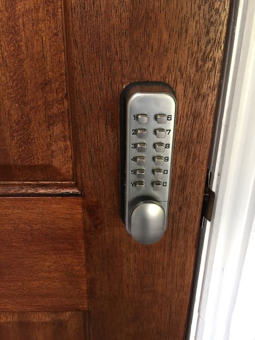 Guest has own private access/entry to the room through a secured lock using pin code.