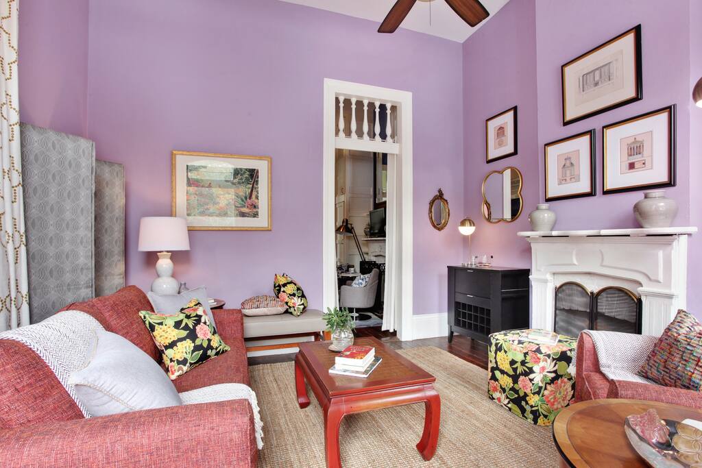 Living room with queen sofa sleeper