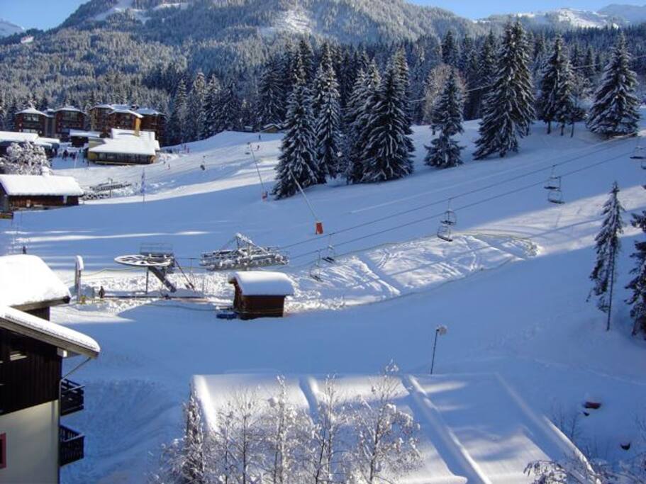 vue hiver depuis le balcon