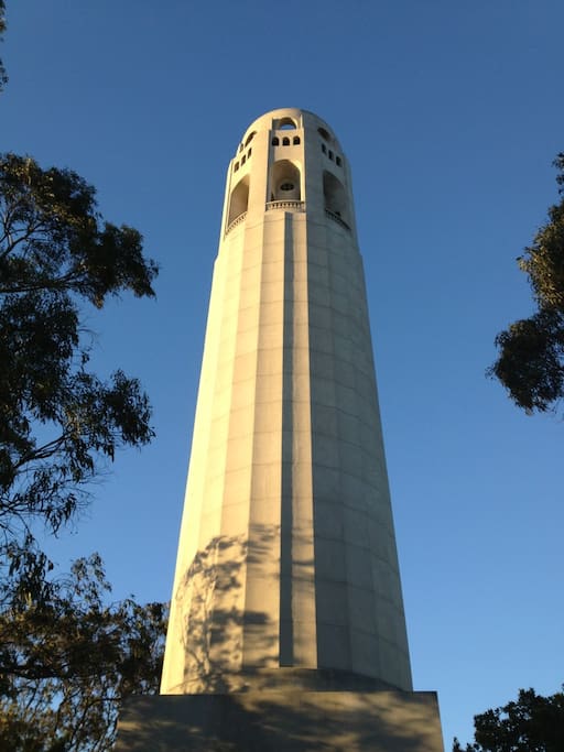 Foto van Coit Tower in Telegraph Hill