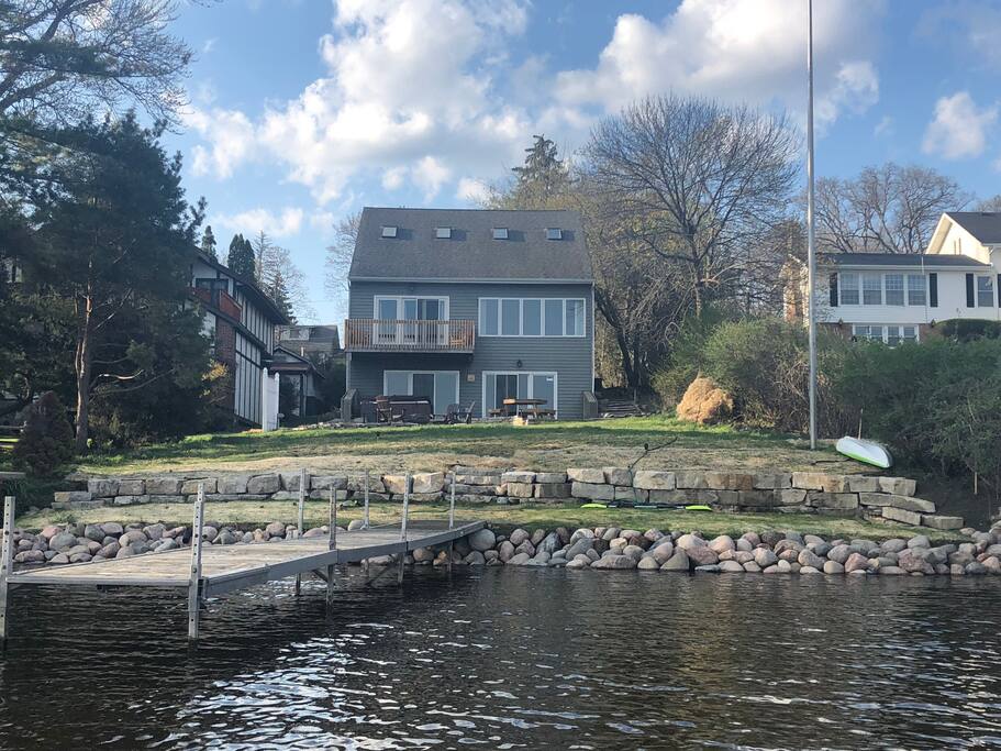 View from lake! Redone lakefront in 2018.