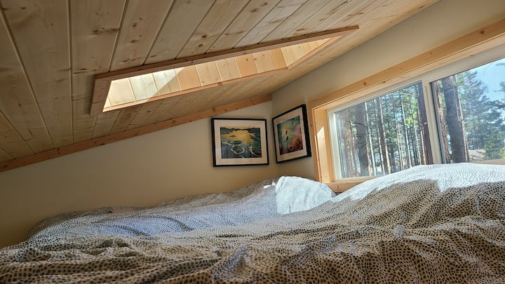 ลอฟท์นอนเหมาะสำหรับเด็กๆ หลับมองออกไปเห็นสกายไลท์ที่ดวงดาว! 