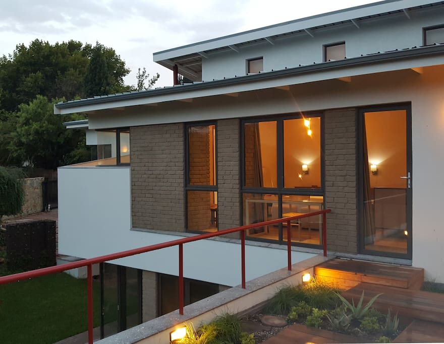 view of the bedroom from the roof garden