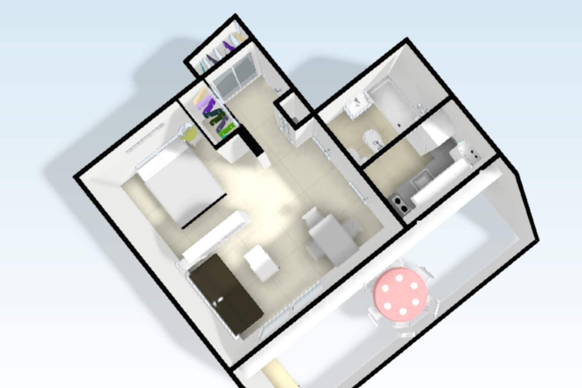 A bright and spacious studio three blocks from the subway