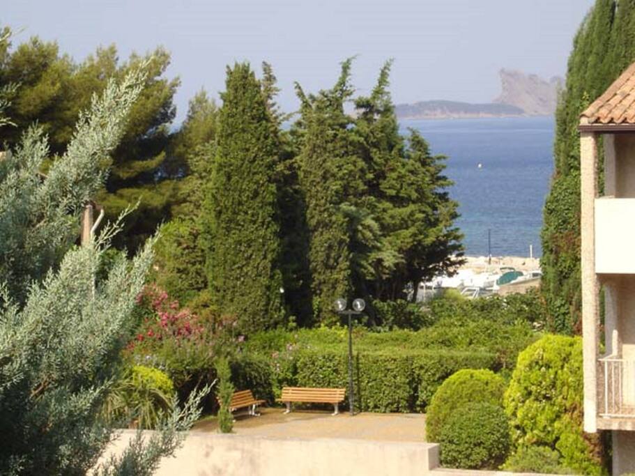 Vue mer depuis terrasse