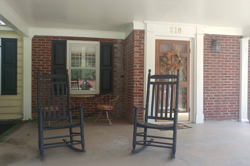 Complete with requisite rocking chairs