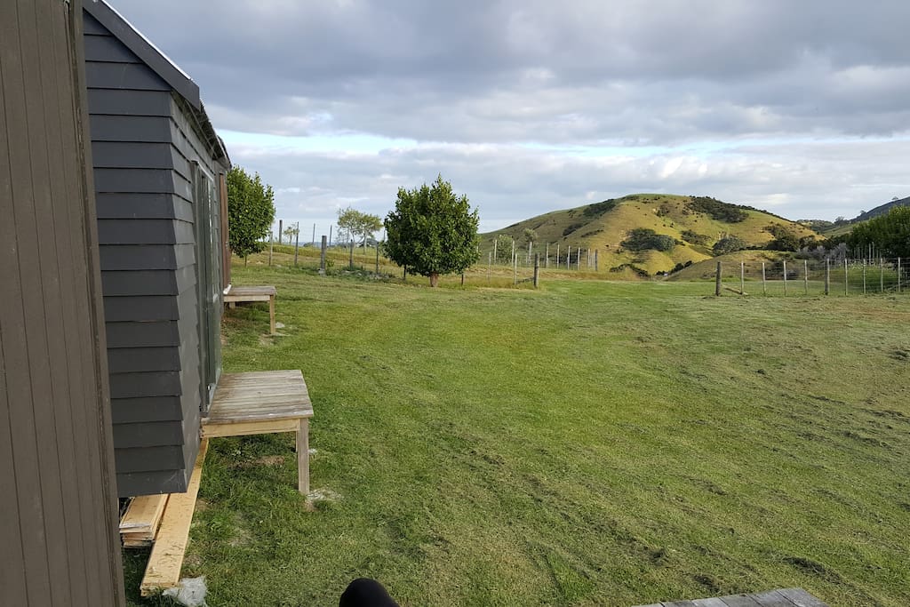 View from the front porch of Cabin 1 towards Rockells Bay