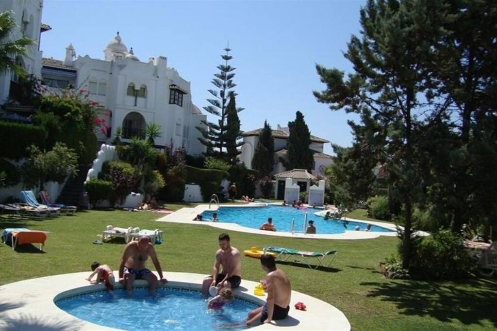 communal pool area