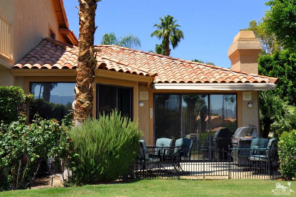 looking back at patio