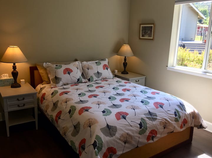 Bedroom 2 with pond views. 