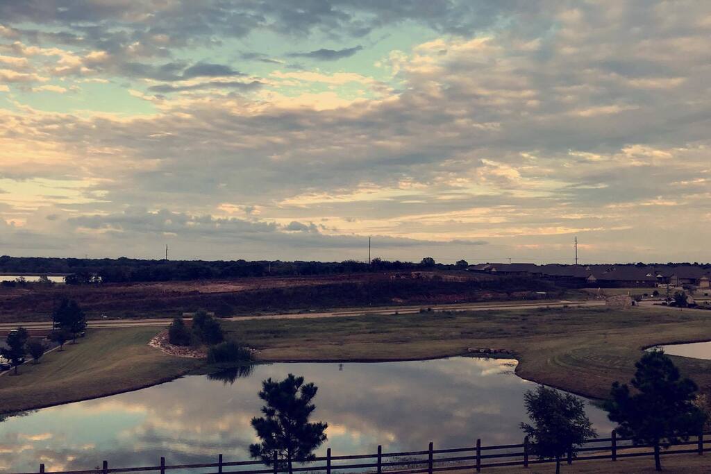 The view from our windows. Beautiful Oklahoma sky!