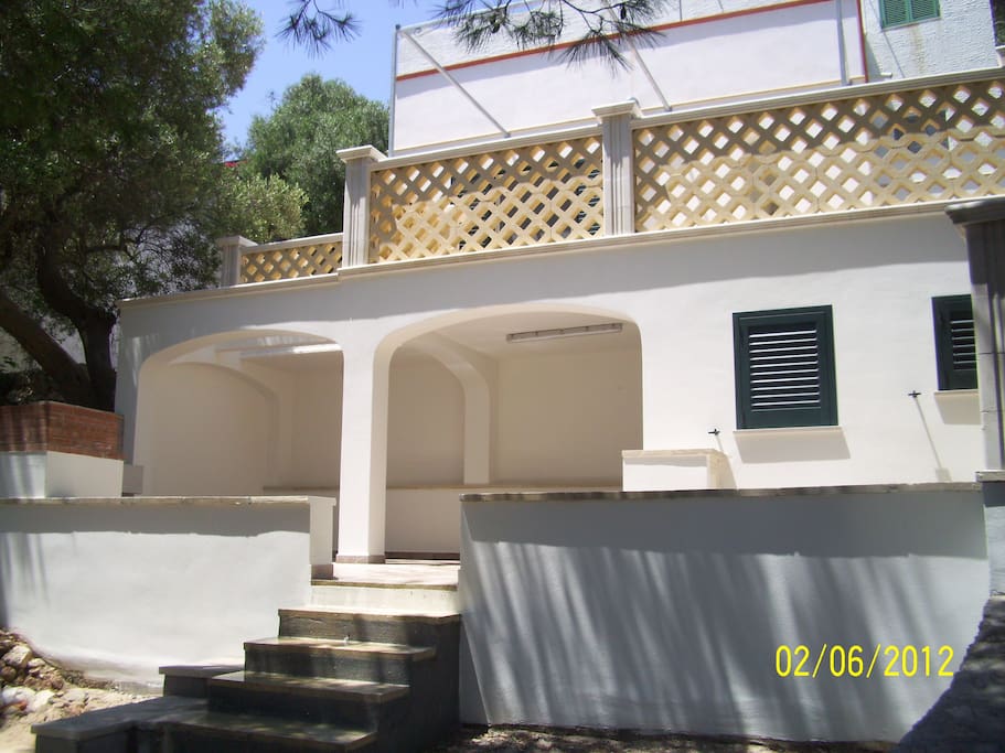 portico e barbeque fronte mare