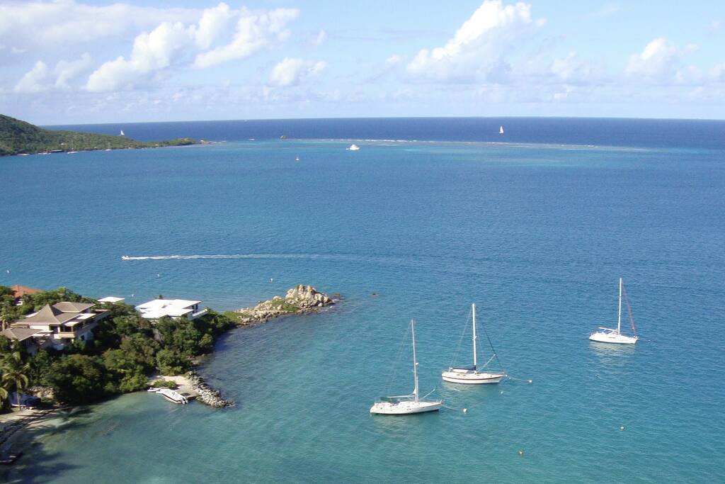 "Situated on the hillside overlooking Leverick Bay it did not disappoint. Beautiful views of Leverick bay, Mosquito island and Prickly Pear island with warm breezes and plenty of sailings vessels to watch it is a pure delight." Guest comment