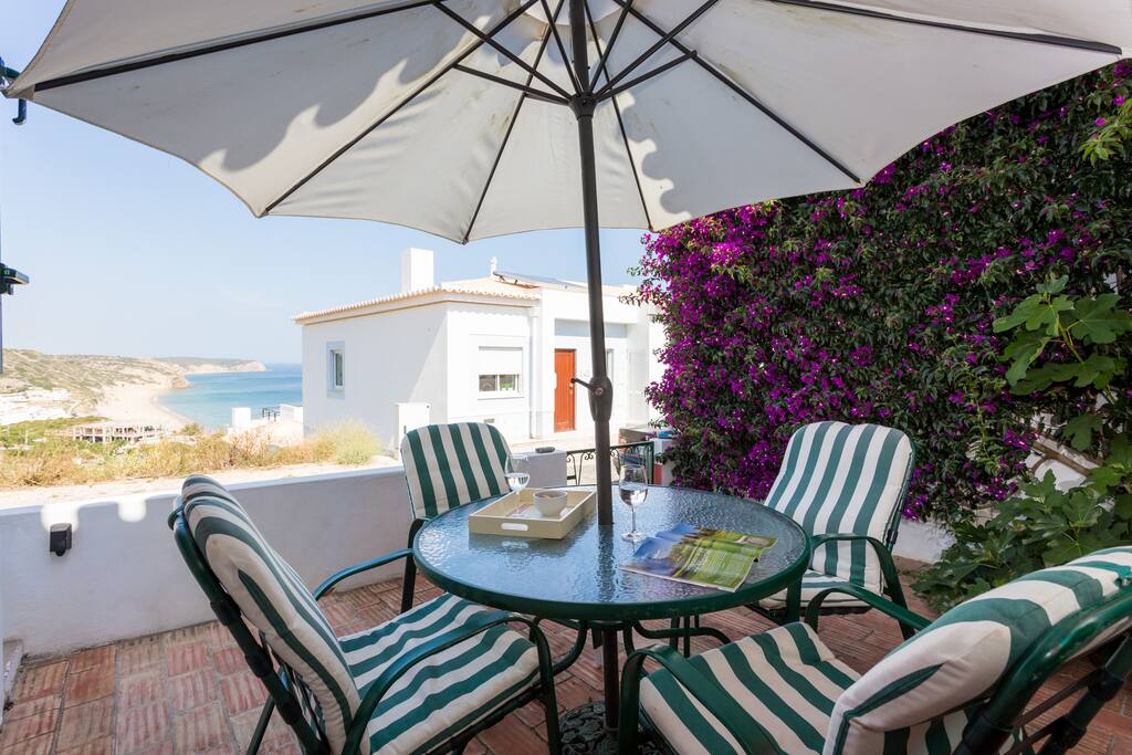 front terrace with seaview