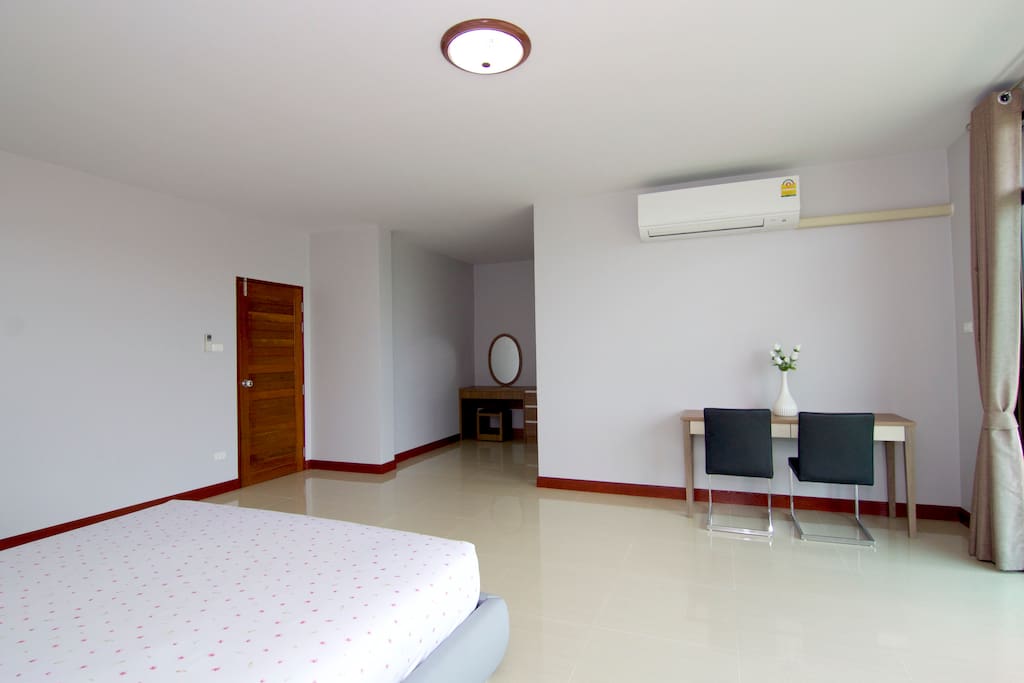 In the master bed room