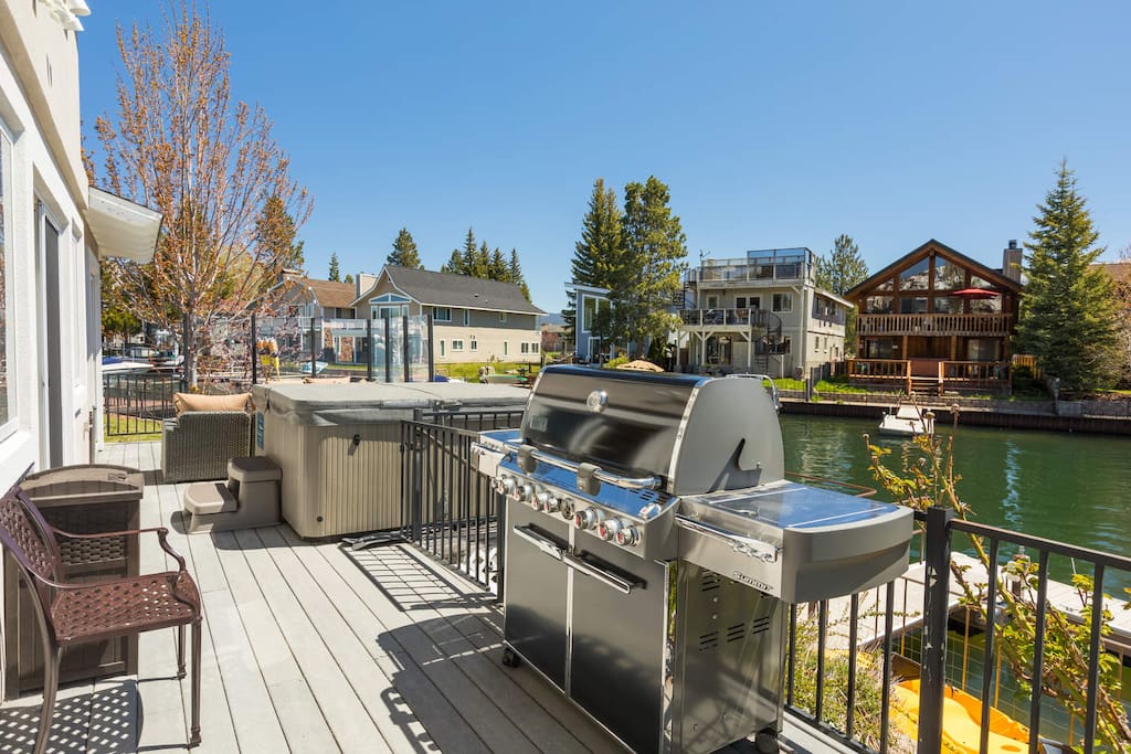 You can grill if you choose, or just relax in the hot tub.
