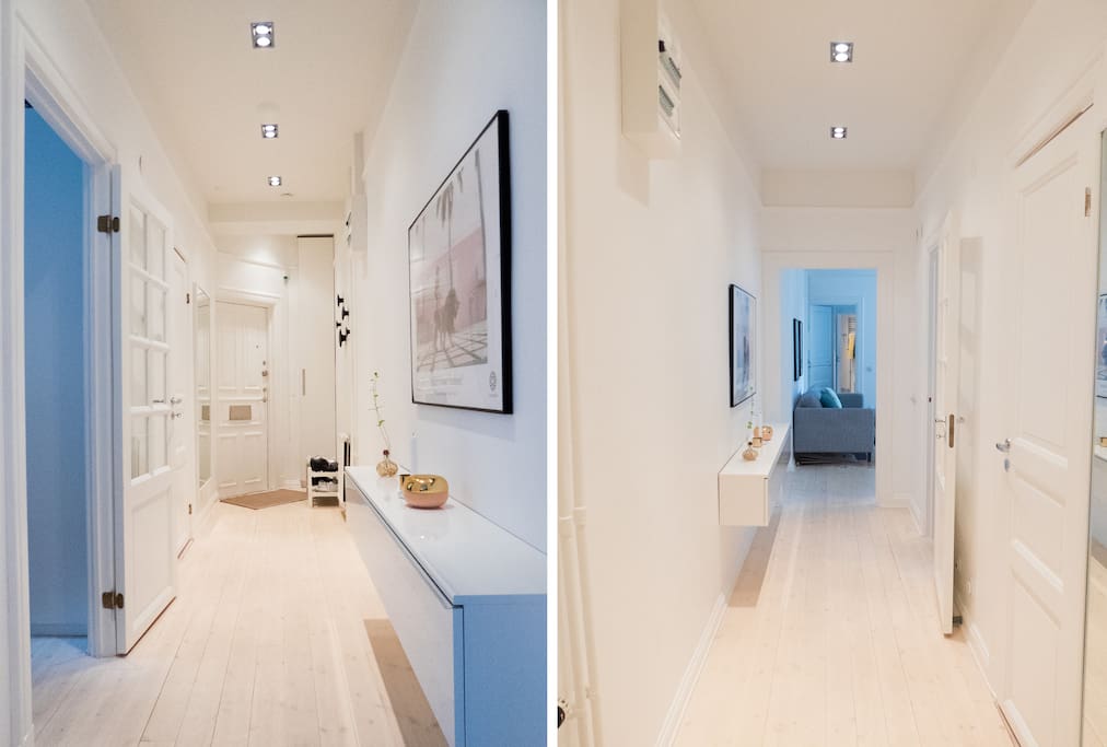 Spacious hallway.