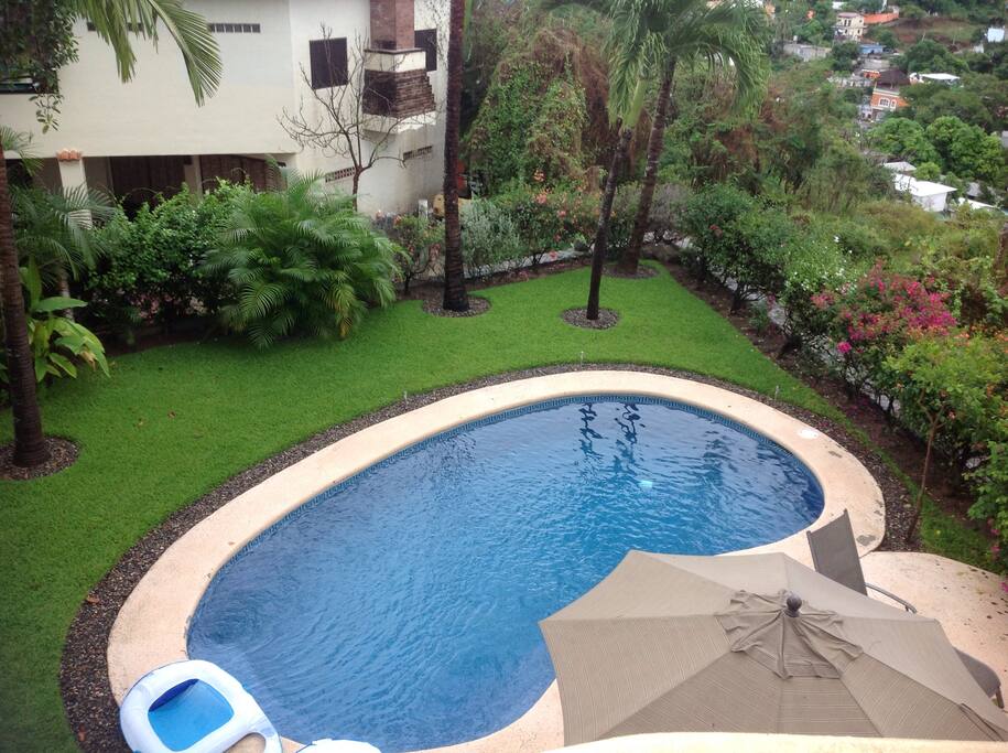 Heated pool.
