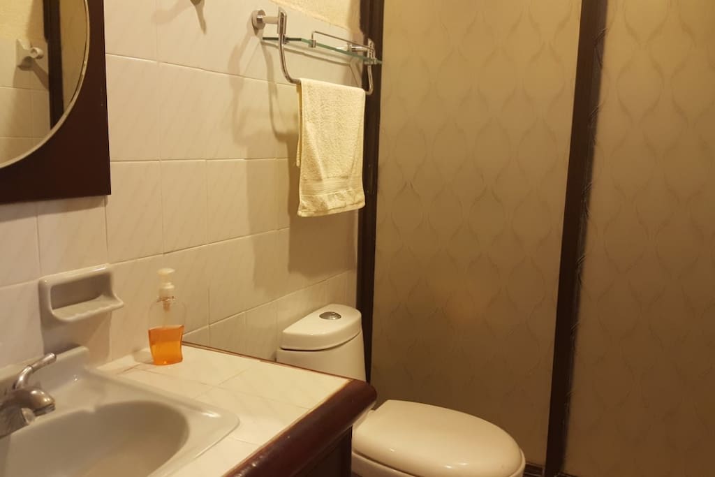 Reacamara amplia con Aire Acondicionado, cama Matrimonial, con closet doble, baño completo, terraza. Ambiente Familiar, cerca de plazas comerciales y servicios como hospitales, farmacias, restaurantes, lavanderías. excelente ubicación.