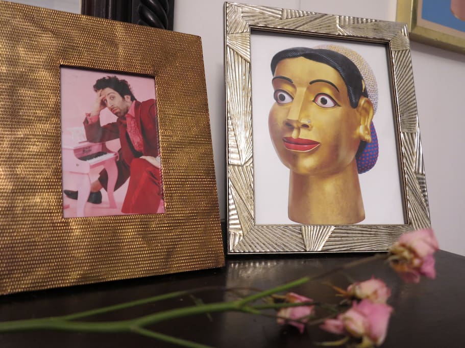 My husband is a photographer, so we have lots of cool photos around the place.