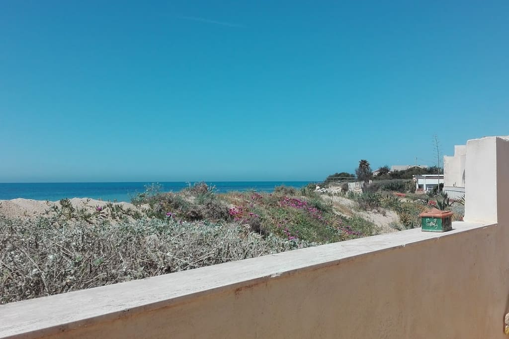 la veranda sulla spiaggia