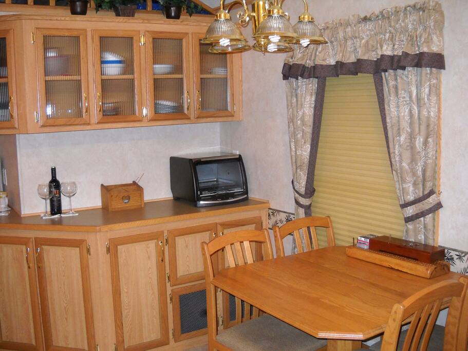 Dining area with seating for four