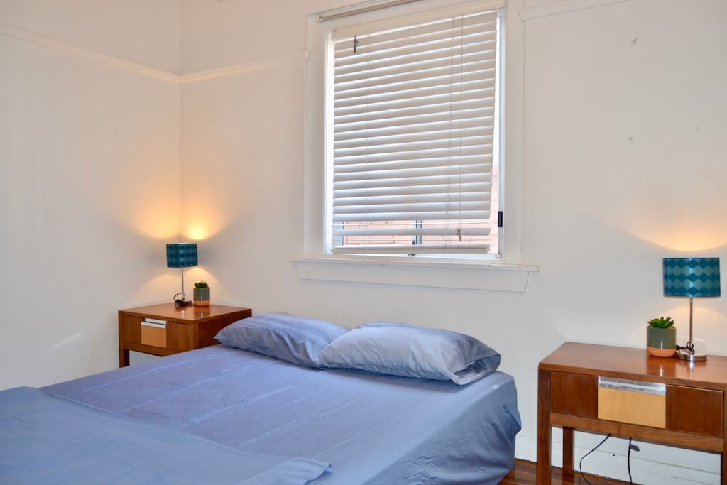 comfy bedroom with double bed