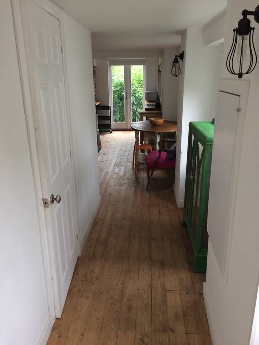 Looking down to living space