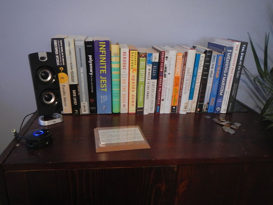 Enjoy reading and a 'lil speaker system in the evenings. Don't worry about playing too loud -- I'm a music person.