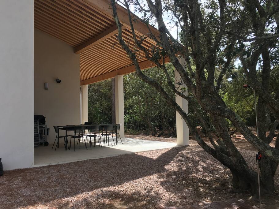 Vue de cote de la terrasse
