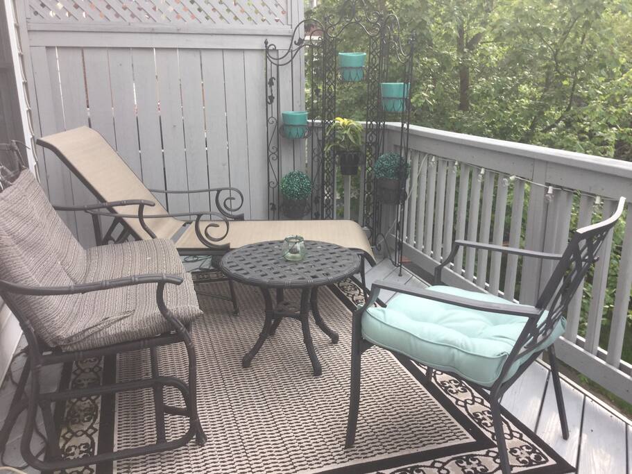 Deck overlooking woods