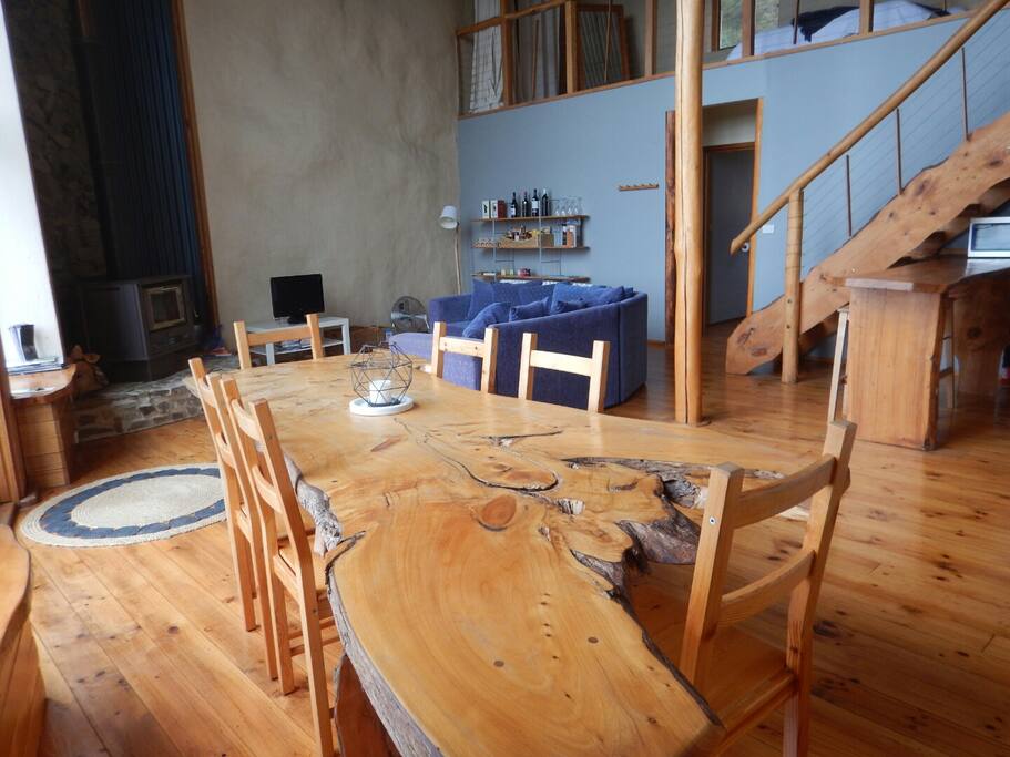 Open plan living and dining