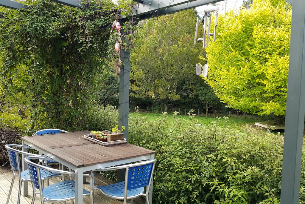 Enjoy breakfast on the deck