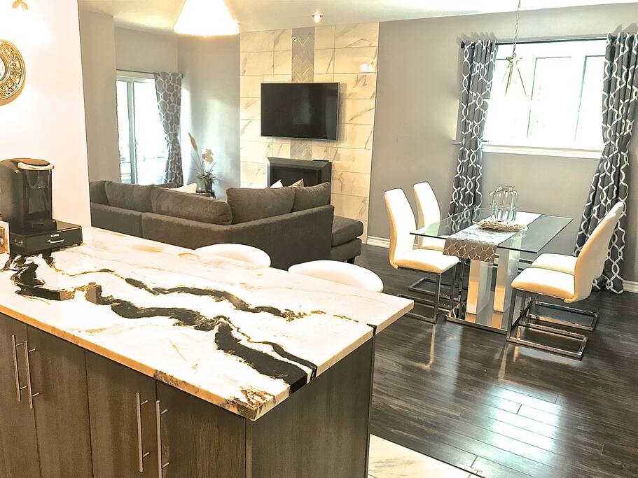 Living Room & Dining Area