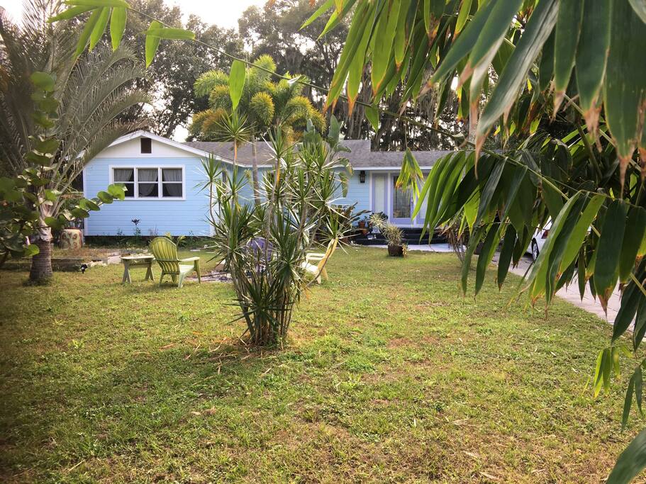 spacious front yard