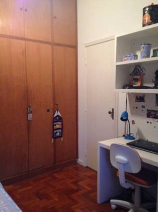 desk and closet