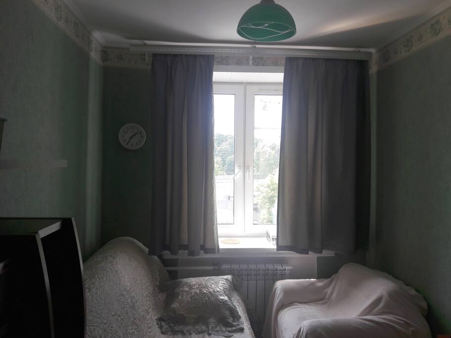 room with sofa & armchair