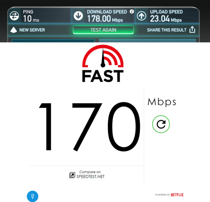 Lightning fast wifi speed