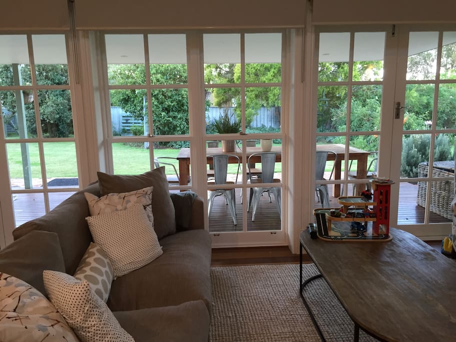 Deck off lounge room.